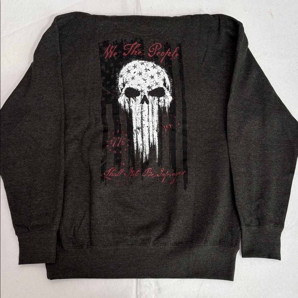 Howitzer Hoodie Men’s Hoodie We The People Will Not Be Infringed Skull Medium - Picture 2 of 6